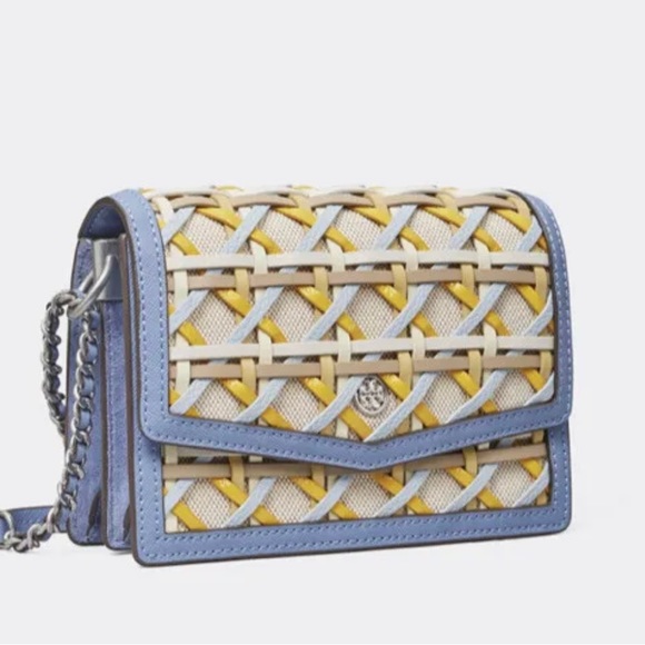 Tory Burch Robinson Woven Mini Shoulder/Crossbody Bag - Picture 7 of 8